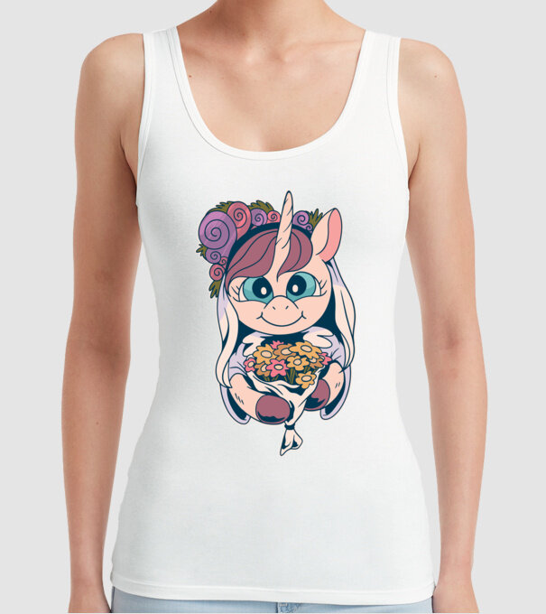Unicorn Mireasă model alb pe tricou