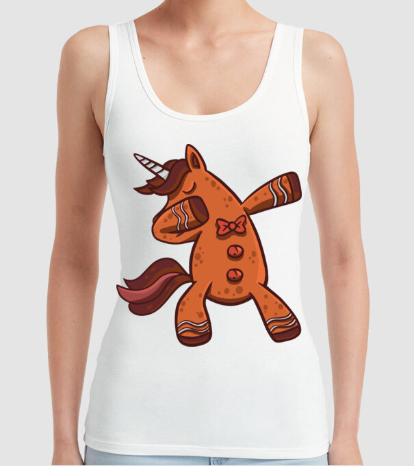 Unicorn turtă dulce DAB model alb pe tricou