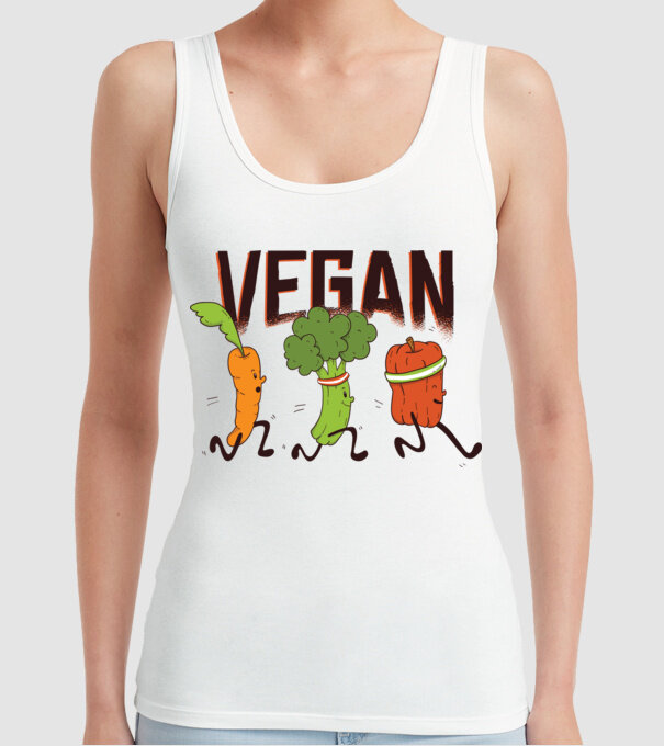 Legume vegan model alb pe tricou