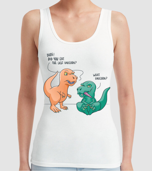 Tricou cu Dinozaur amuzant model alb pe tricou