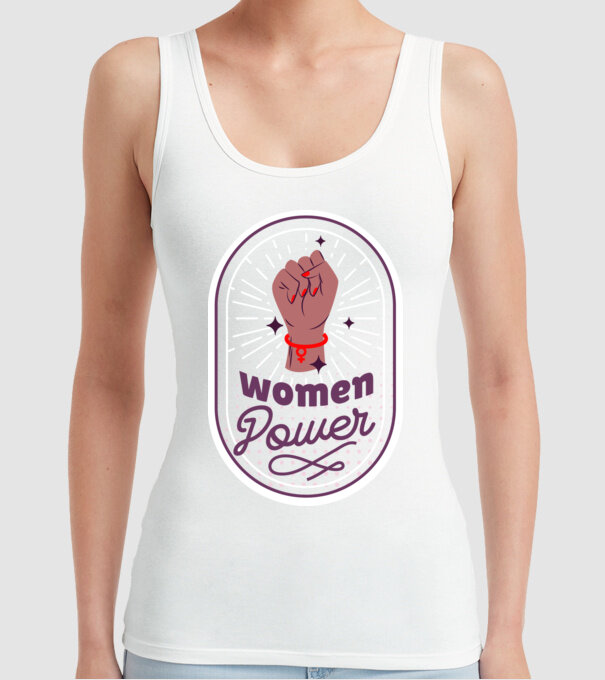Women Power Ziua Femeii model alb pe tricou
