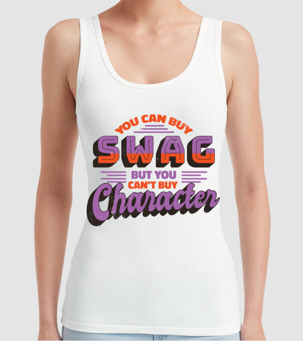 You can buy swag but you cant buy character model alb pe tricou