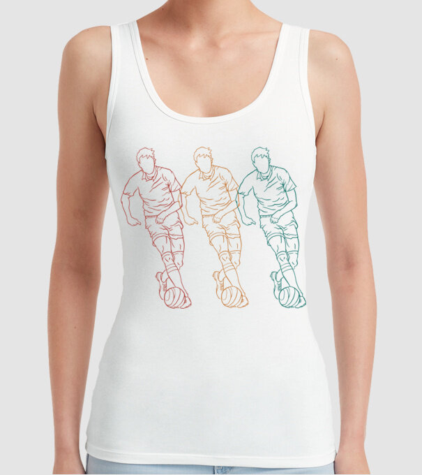 Fotbalist Retro model alb pe tricou