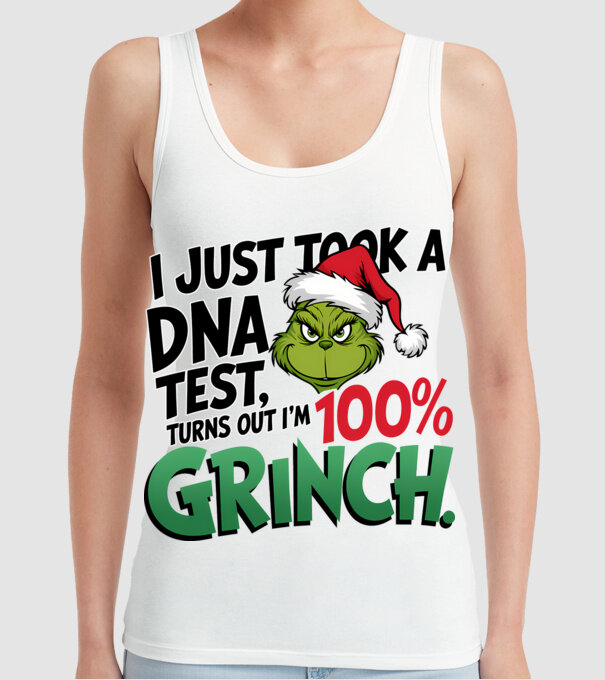 Grinch DNA test model alb pe tricou