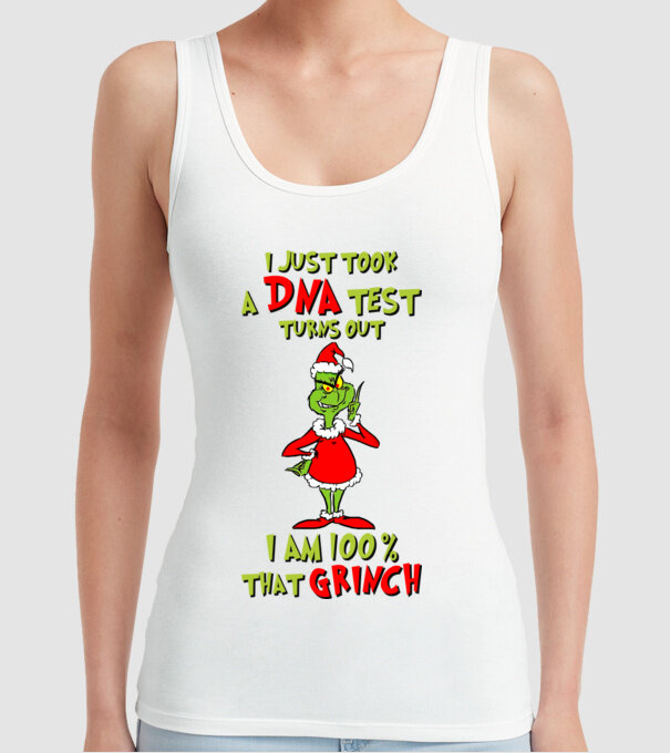 I just took a DNA test - I am Grinch model alb pe tricou