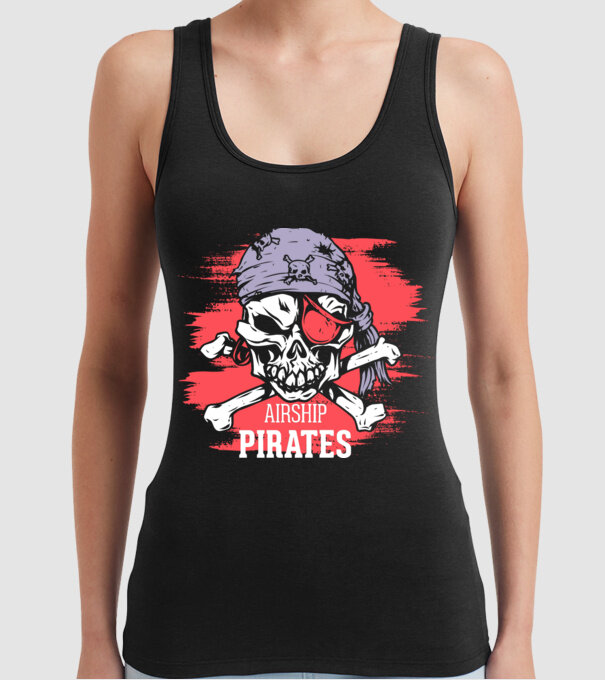 Airship Pirates - Pirat model negru pe tricou