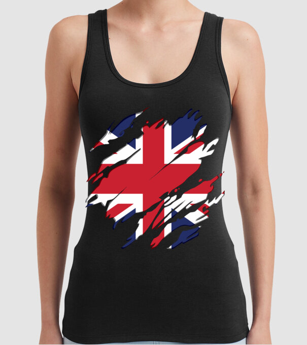 UK Steagul Regatului Unit model negru pe tricou