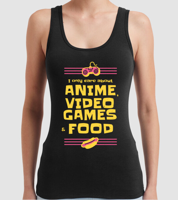 Joc video Anime model negru pe tricou