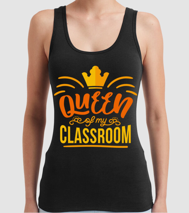 Regina clasei model negru pe tricou