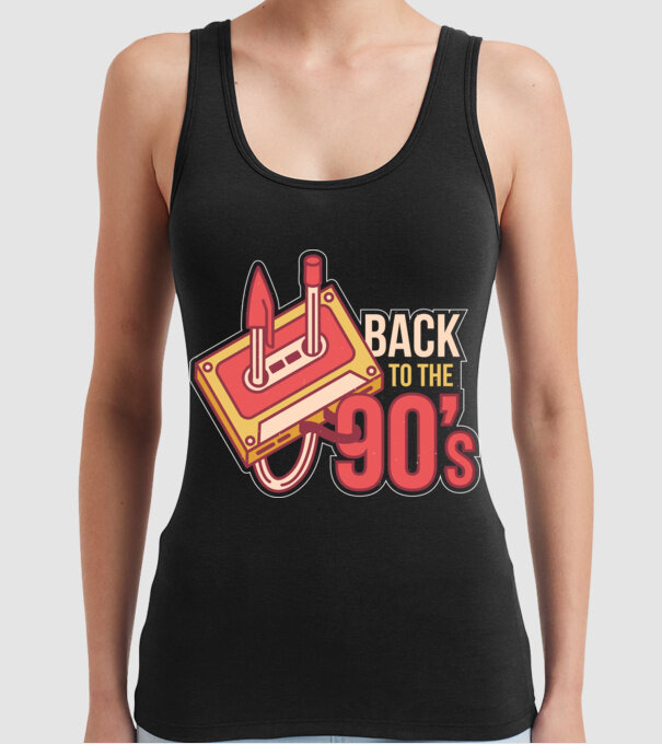 'Back to the 90s Înapoi în anii ''90 Retro' model negru pe tricou