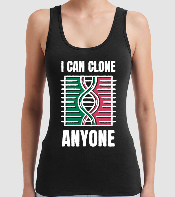 Clonez pe oricine Biolog model negru pe tricou