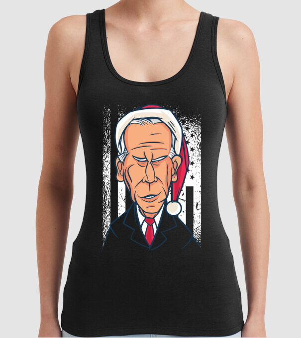 Crăciun Biden model negru pe tricou