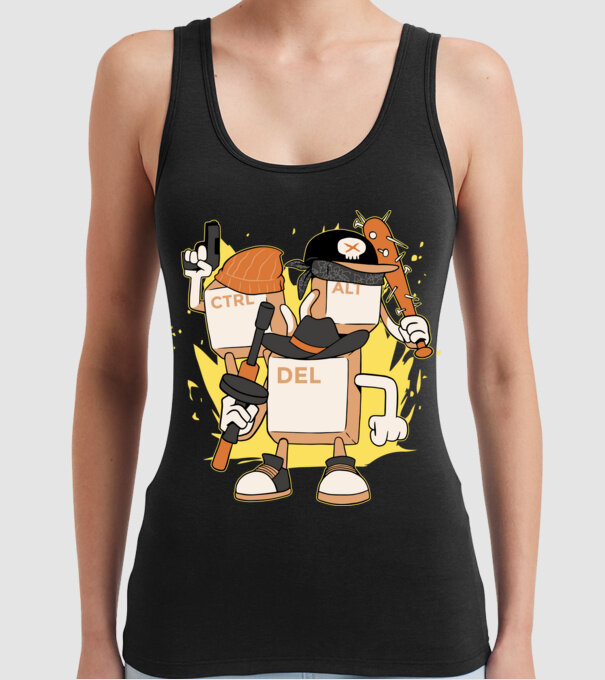 Mafie tastatură model negru pe tricou