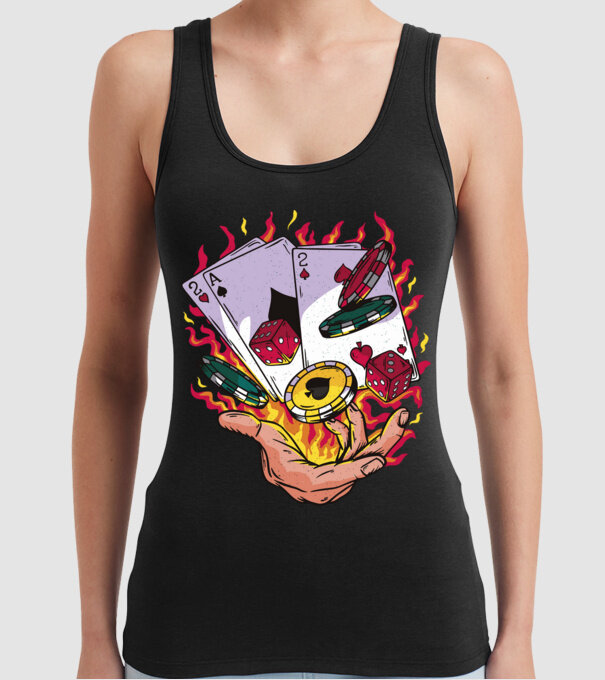 Black Jack Casino model negru pe tricou