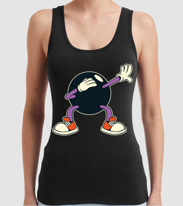 Bowling DAB model negru pe tricou