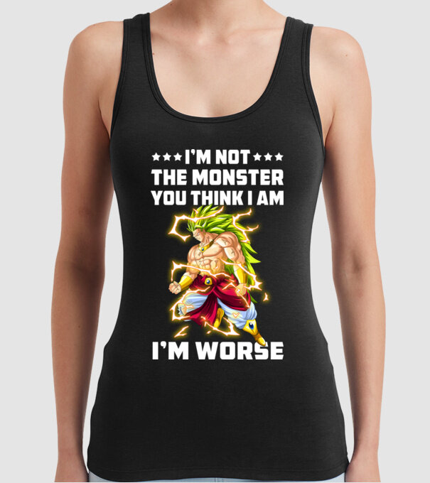 Brolly monster Dragonball model negru pe tricou