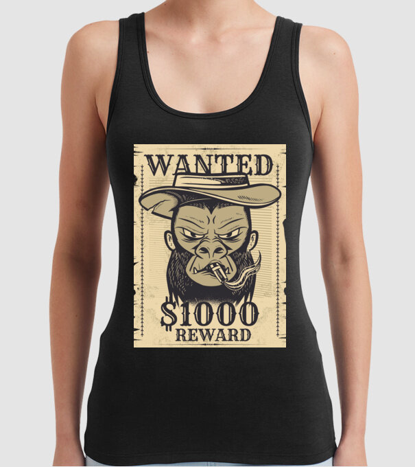 Maimuță cowboy model negru pe tricou