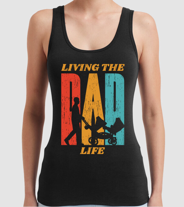 Dad Life pentru tata model negru pe tricou