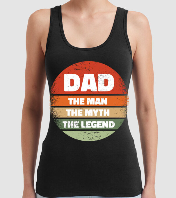 Dad The Man The Myth The Legend model negru pe tricou