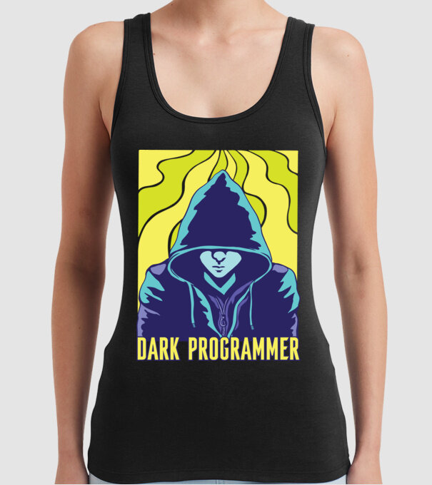 Dark Programmer model negru pe tricou