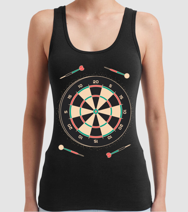 Tablă Darts model negru pe tricou