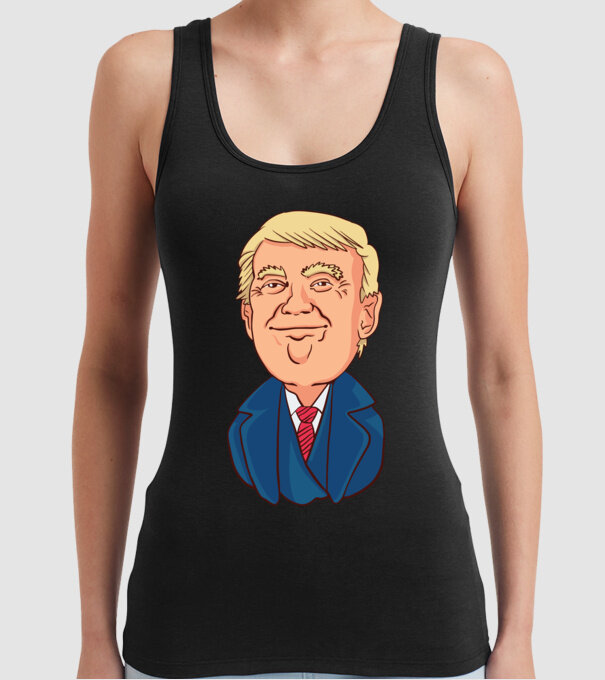 Donald Trump model negru pe tricou
