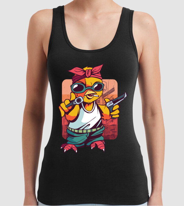 Pui Gangster model negru pe tricou