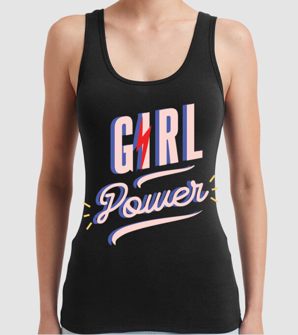 Girl Power de Ziua Femeii model negru pe tricou