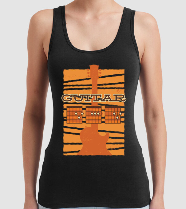 Tată chitarist model negru pe tricou
