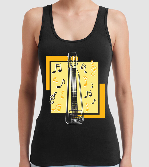 Tricou chitarist model negru pe tricou