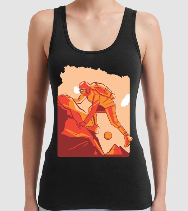 Alpinism model negru pe tricou