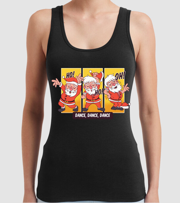 Hohoho dans Moș Crăciun model negru pe tricou