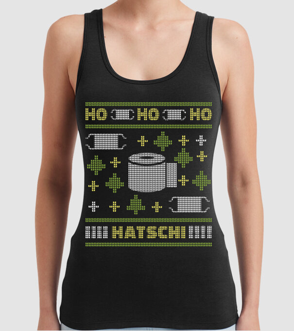 Hohohoho hârtie igienică pulover urât model negru pe tricou