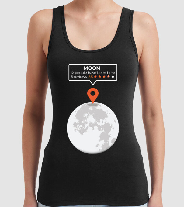 Luna Recenzie model negru pe tricou