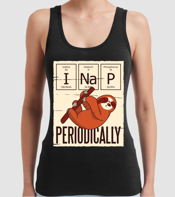 I NaP Periodic tricou leneș model negru pe tricou