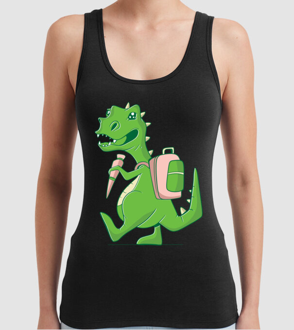 Elev Dino model negru pe tricou