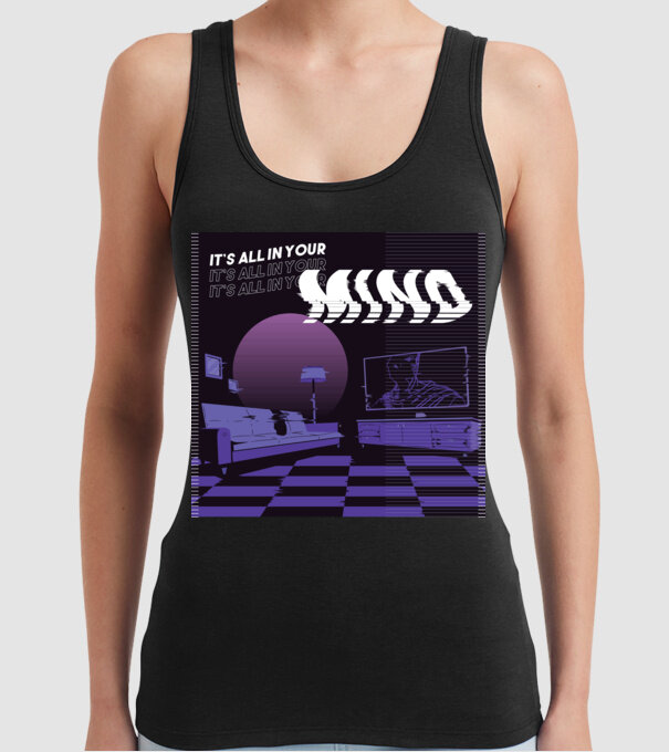 'It''s all in your mind' model negru pe tricou