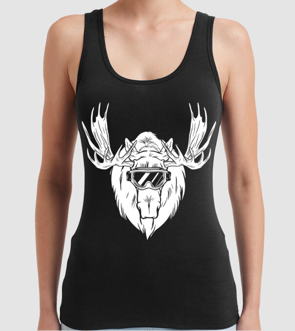 Cap de Elan model negru pe tricou