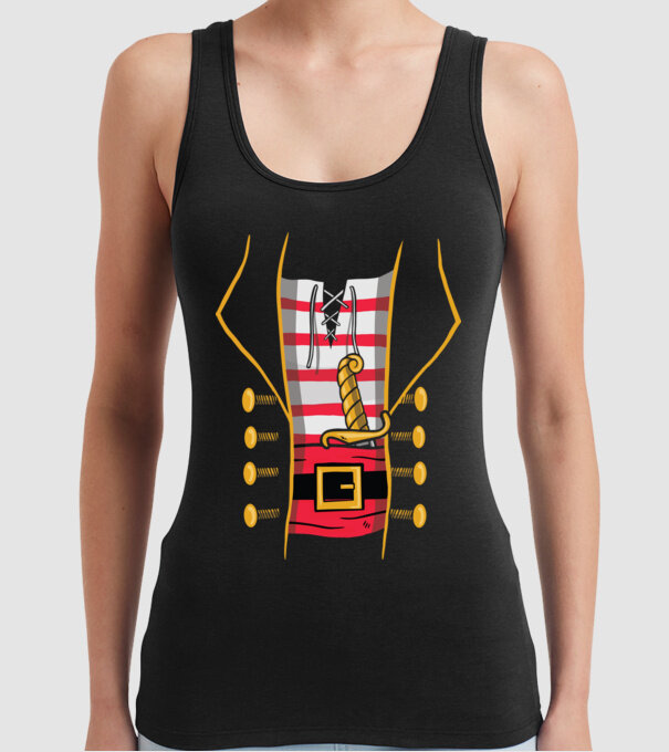 Costum de pirat pentru Halloween model negru pe tricou