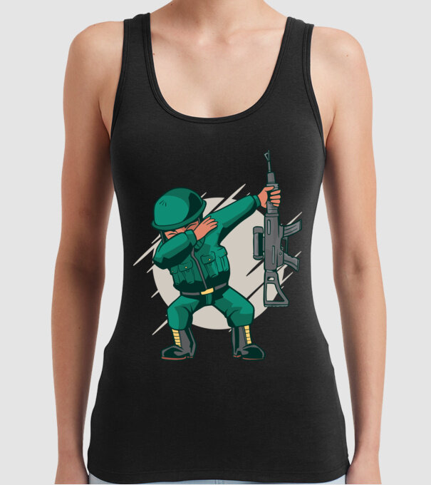 Soldat DAB model negru pe tricou