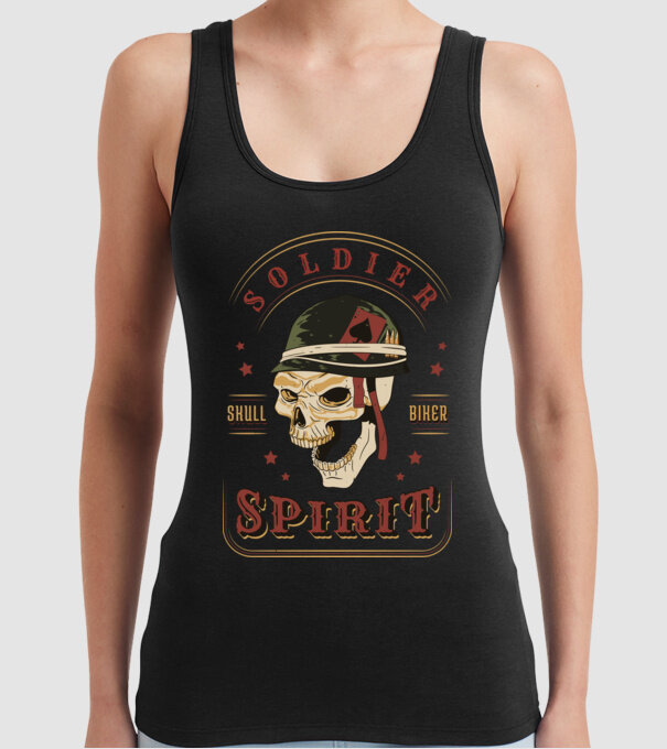 Soldat Craniu model negru pe tricou