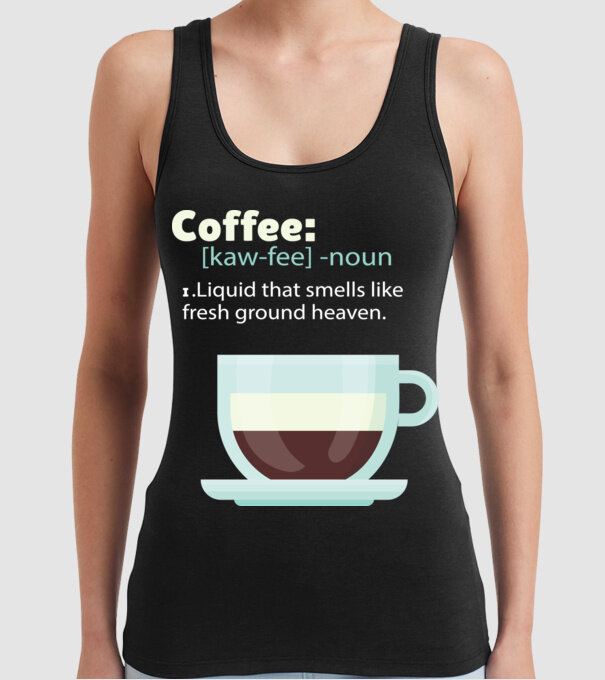 Definiție cafea model negru pe tricou