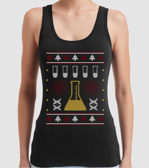 Pulover urât Chimie model negru pe tricou