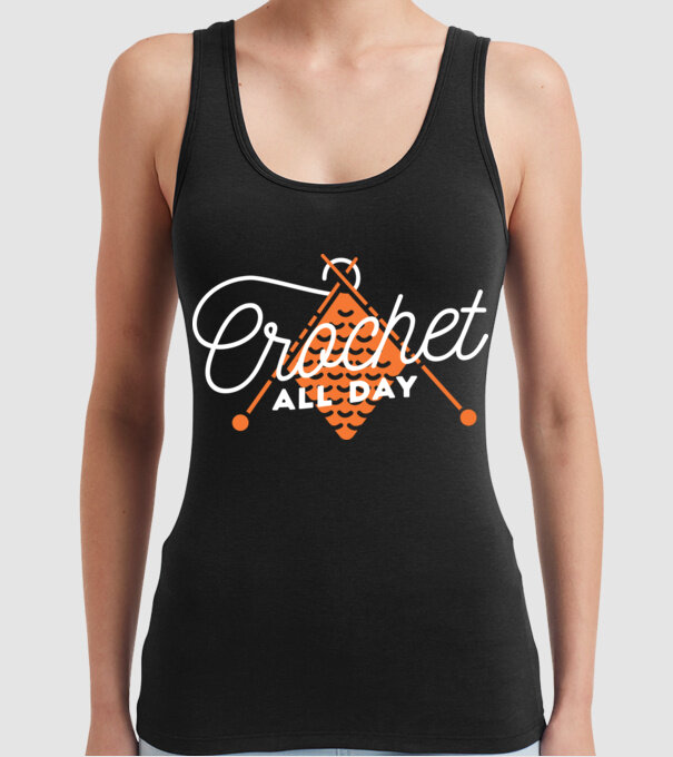 Tricotat pe tot parcursul zilei model negru pe tricou
