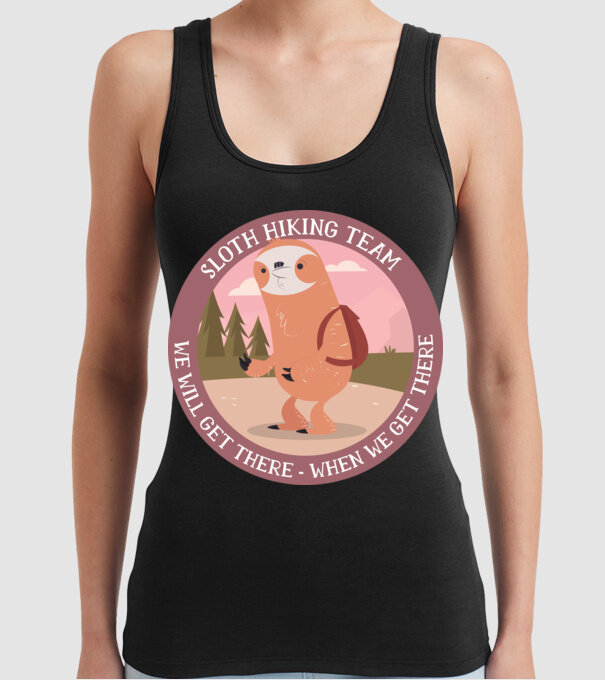 Leneș drumeție - Vom ajunge, atunci când vom ajunge model negru pe tricou