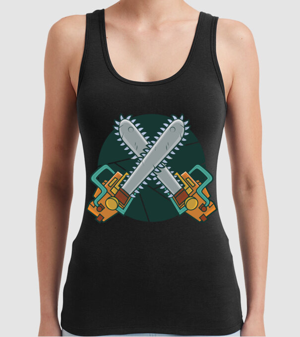 Drujbă tăietor de lemne model negru pe tricou