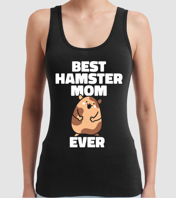 Cea mai bună mamă Hamster model negru pe tricou