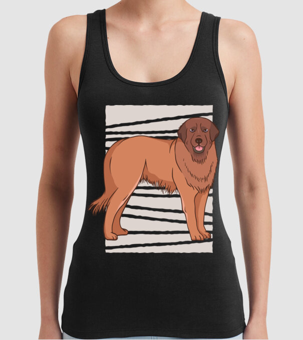 Câine ciobănesc Leonberg model negru pe tricou