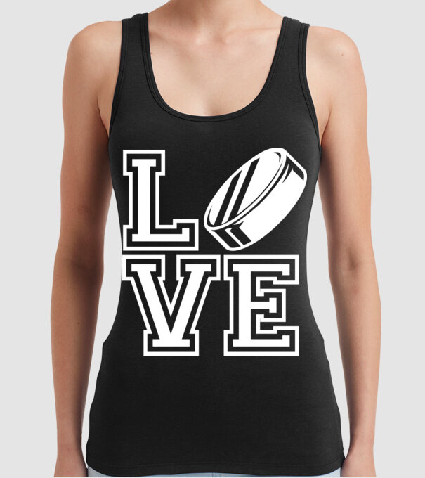 Love hochei model negru pe tricou