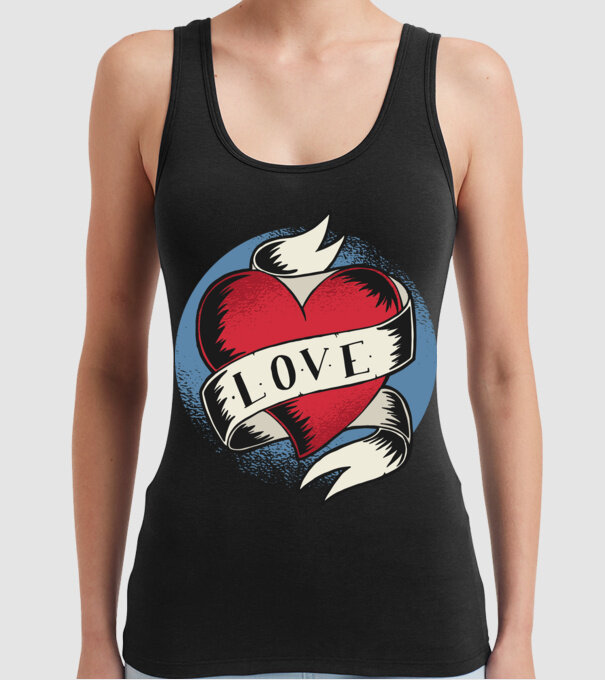 'Love Tatuaj pentru Valentine''s Day' model negru pe tricou